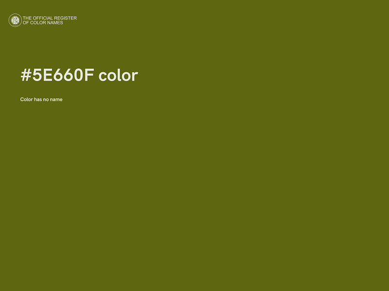 #5E660F color image
