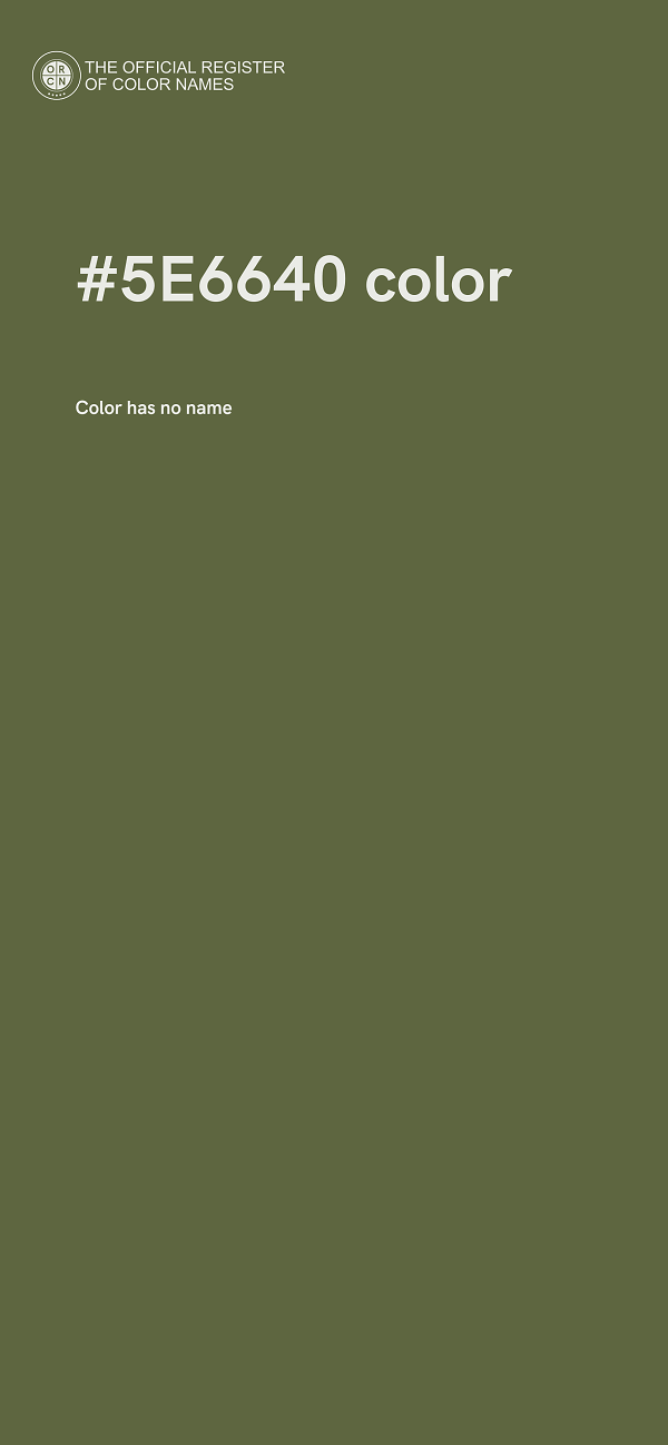 #5E6640 color image