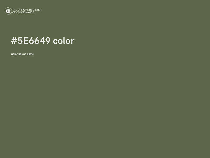 #5E6649 color image
