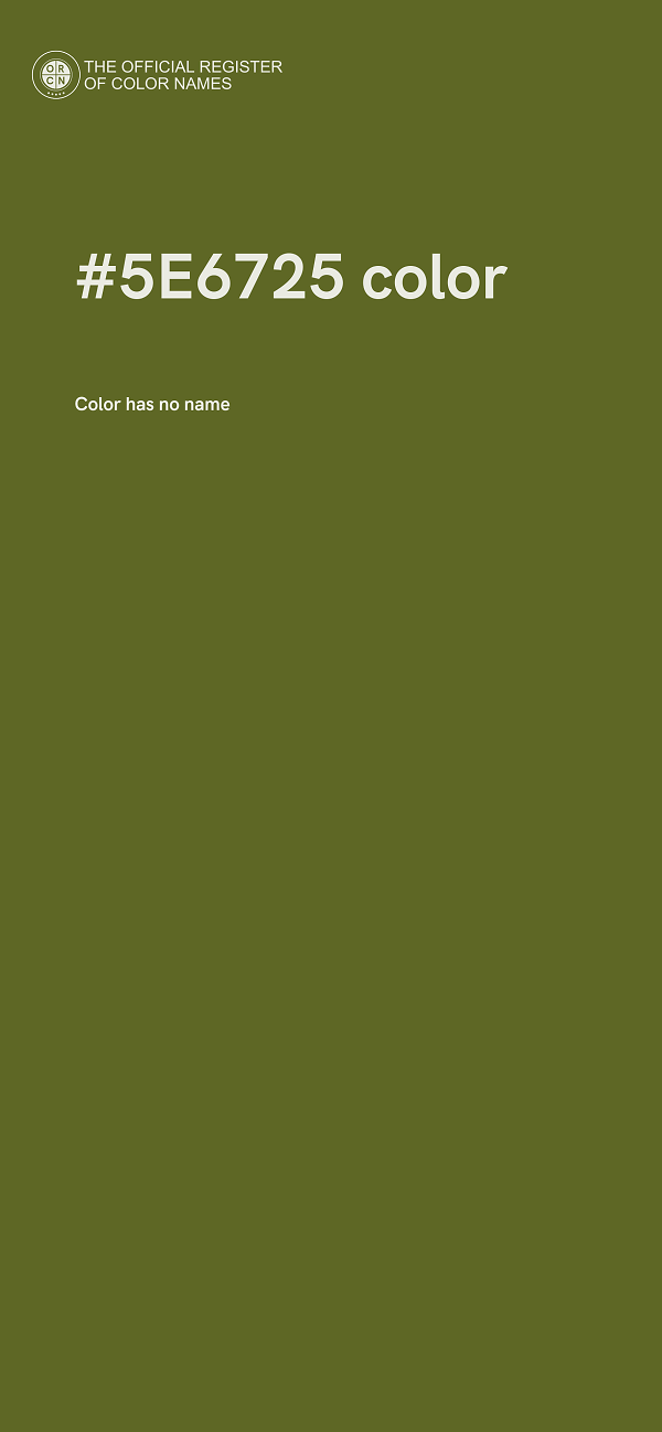 #5E6725 color image