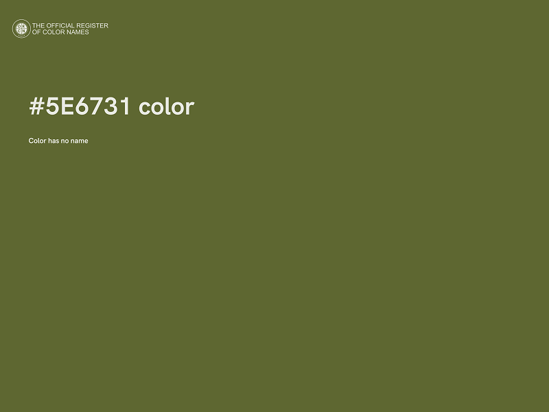 #5E6731 color image
