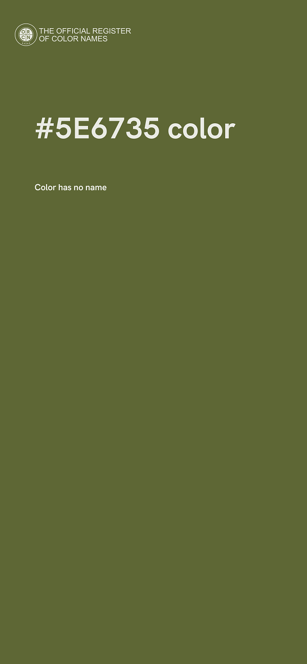 #5E6735 color image