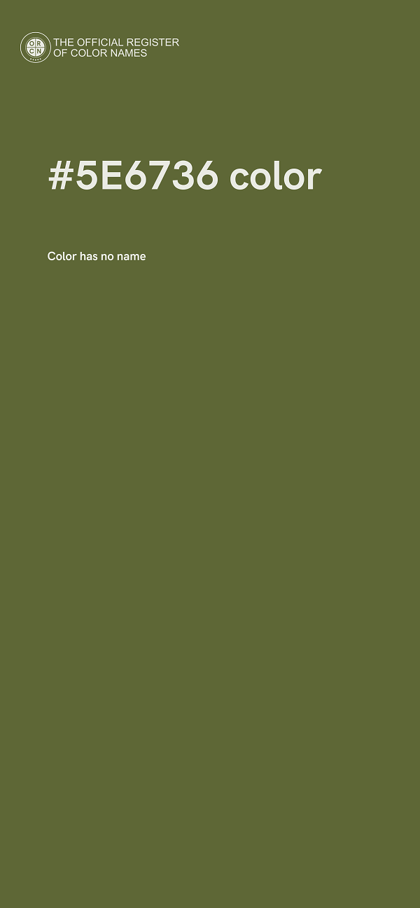 #5E6736 color image