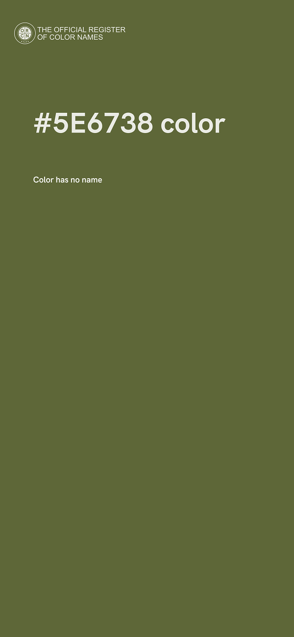 #5E6738 color image
