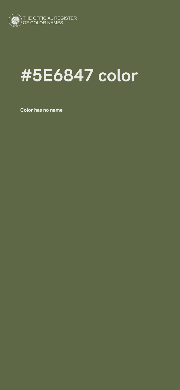 #5E6847 color image