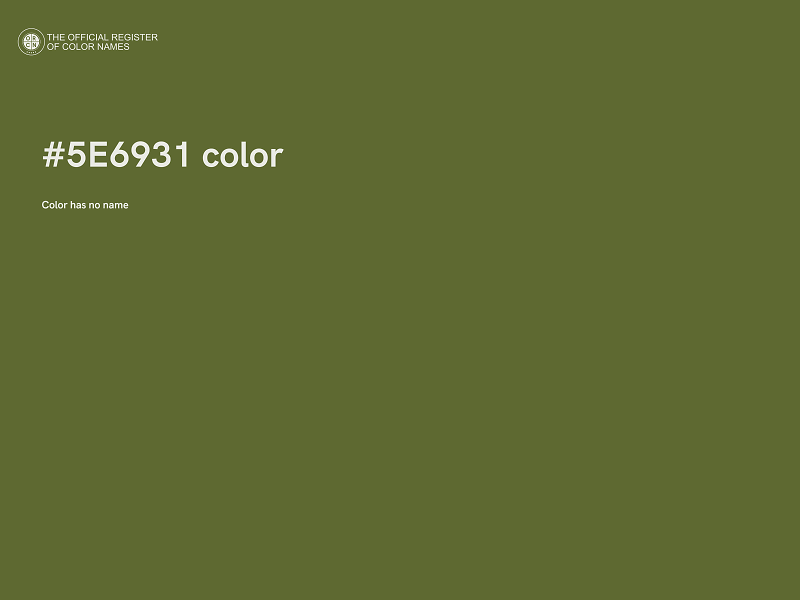 #5E6931 color image