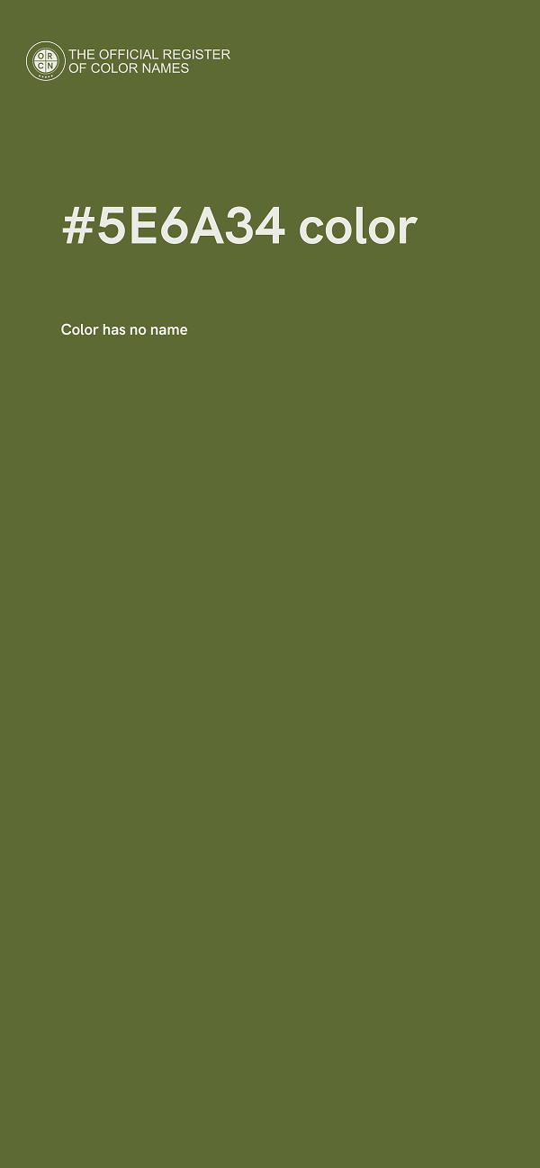 #5E6A34 color image