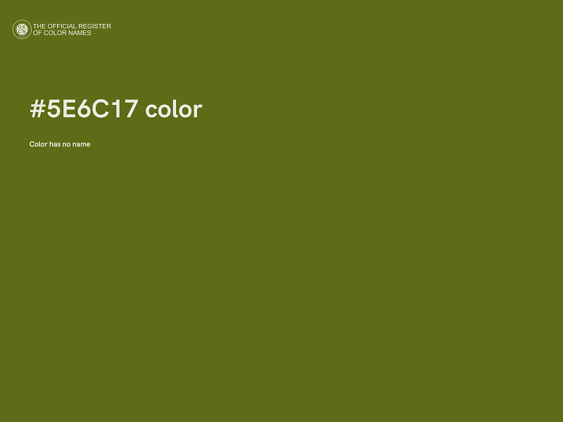 #5E6C17 color image