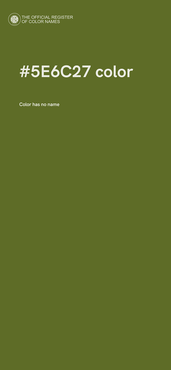 #5E6C27 color image