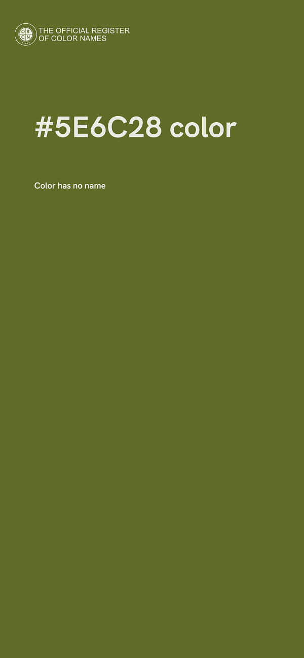 #5E6C28 color image