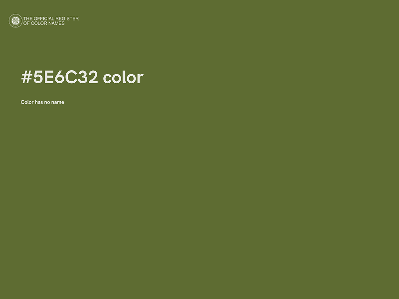 #5E6C32 color image