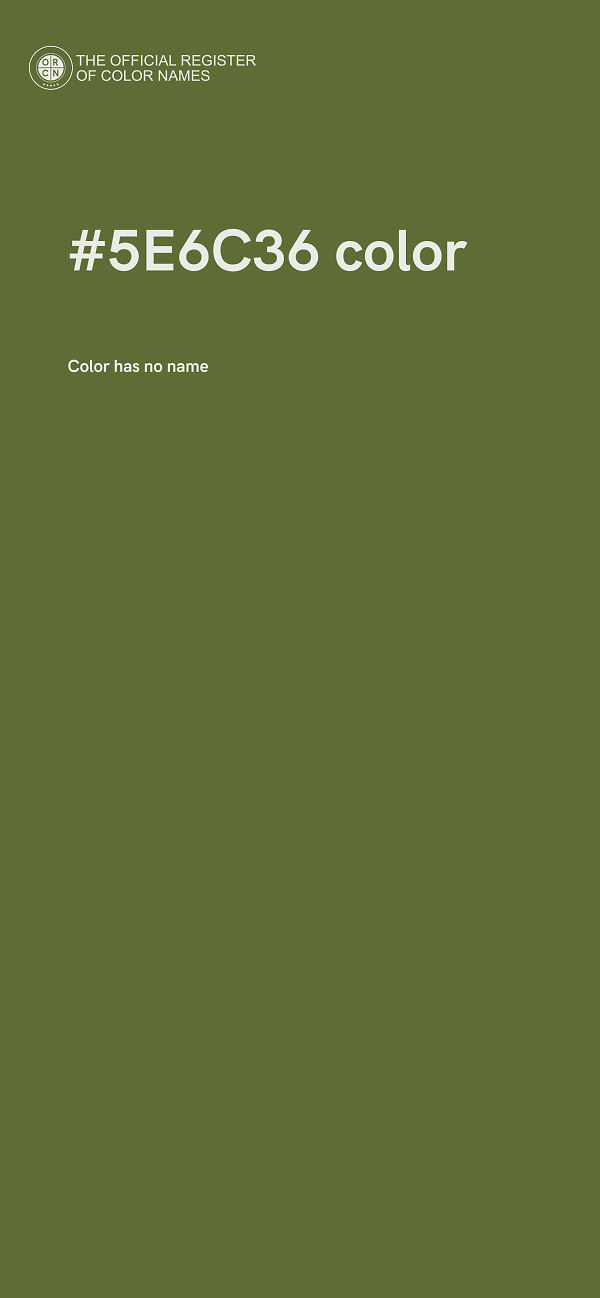#5E6C36 color image