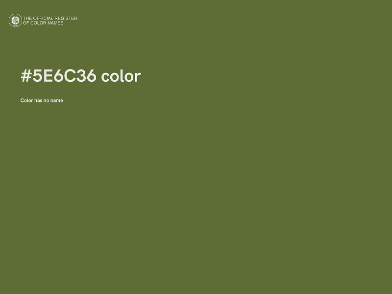 #5E6C36 color image