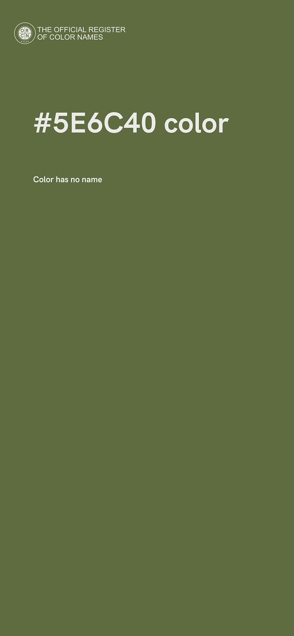 #5E6C40 color image