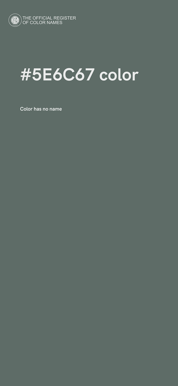 #5E6C67 color image