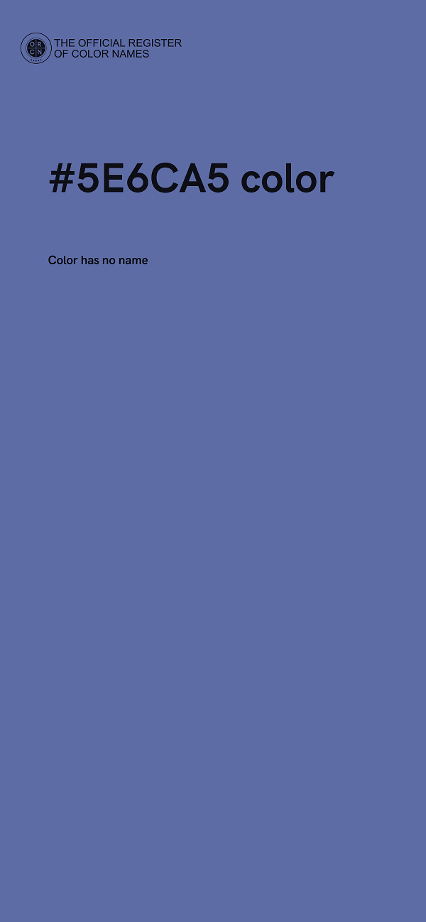 #5E6CA5 color image