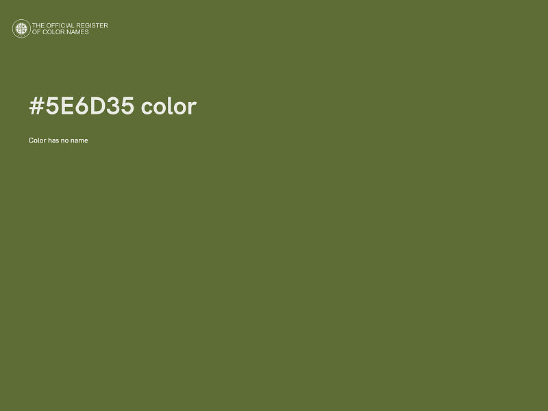 #5E6D35 color image