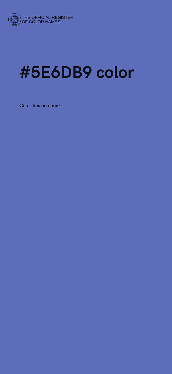 #5E6DB9 color image