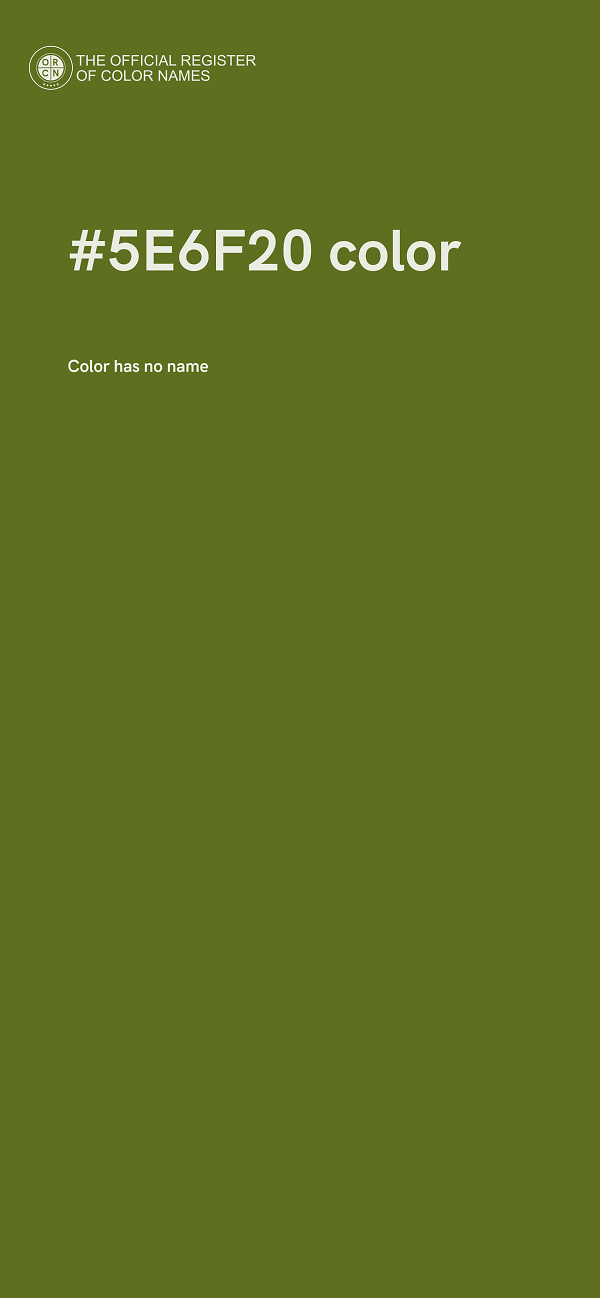 #5E6F20 color image