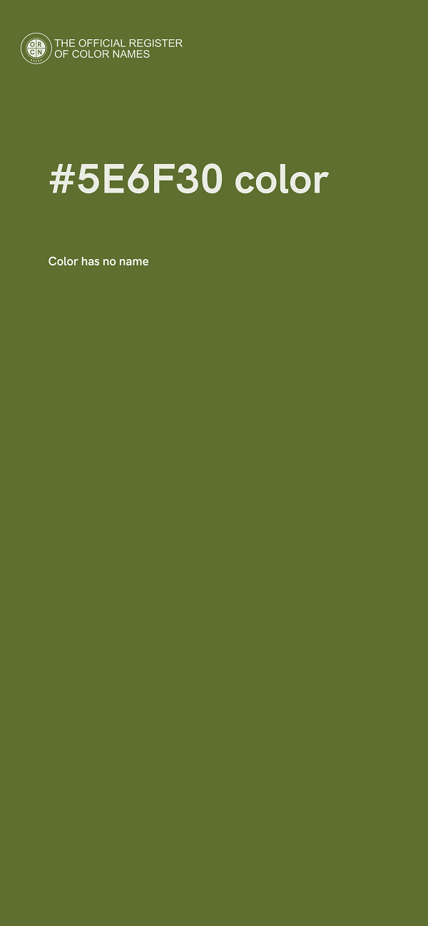 #5E6F30 color image