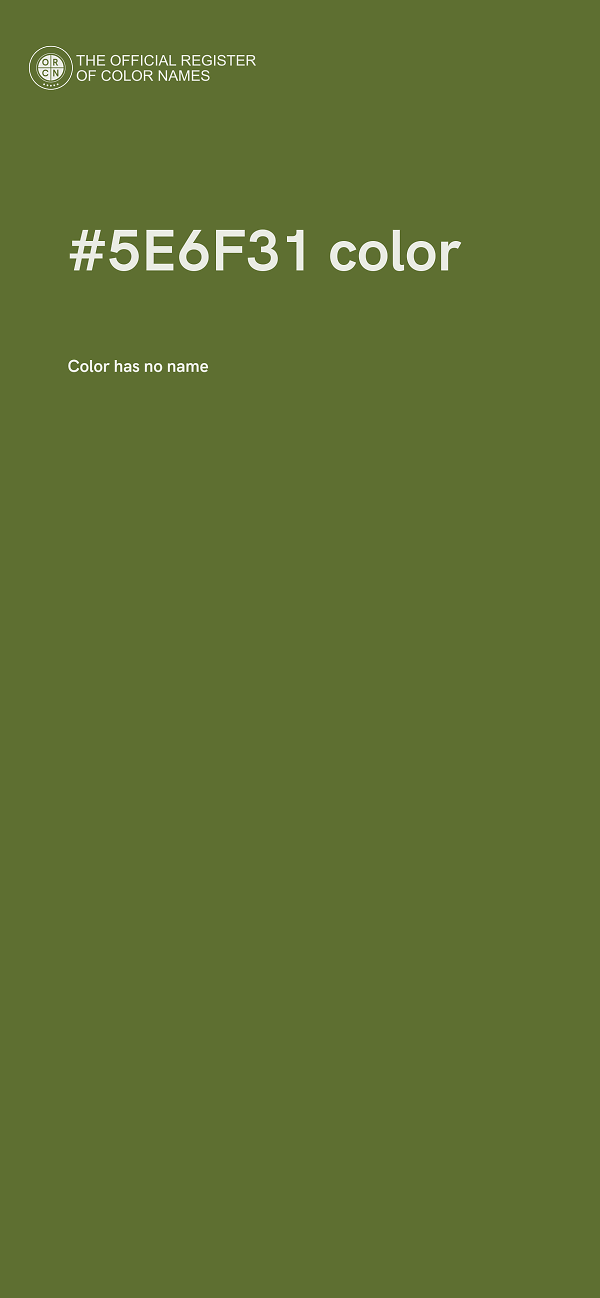 #5E6F31 color image