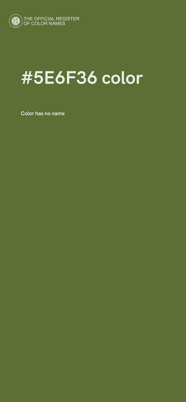 #5E6F36 color image