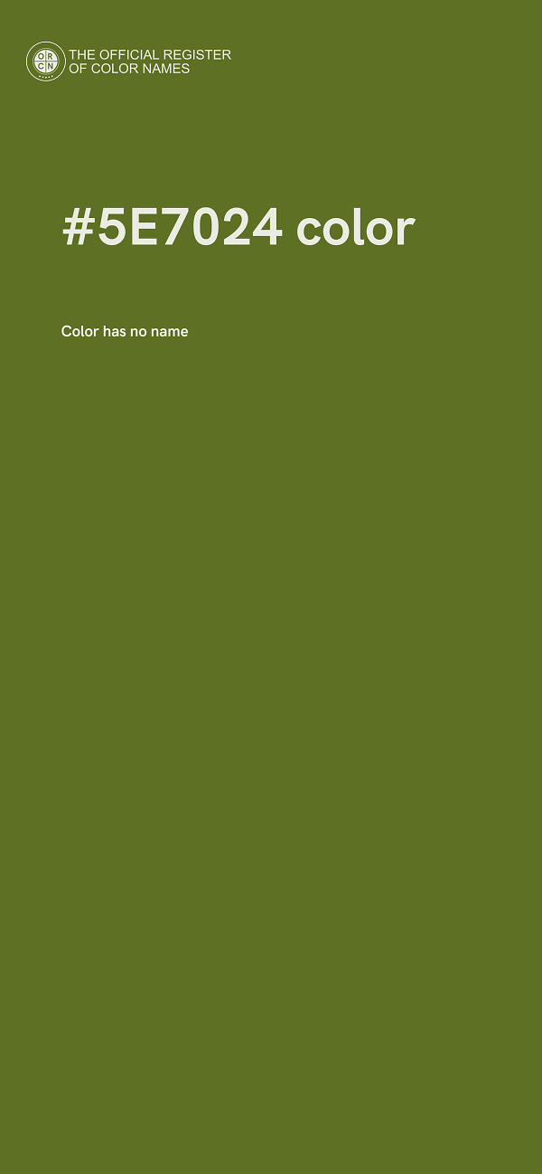 #5E7024 color image
