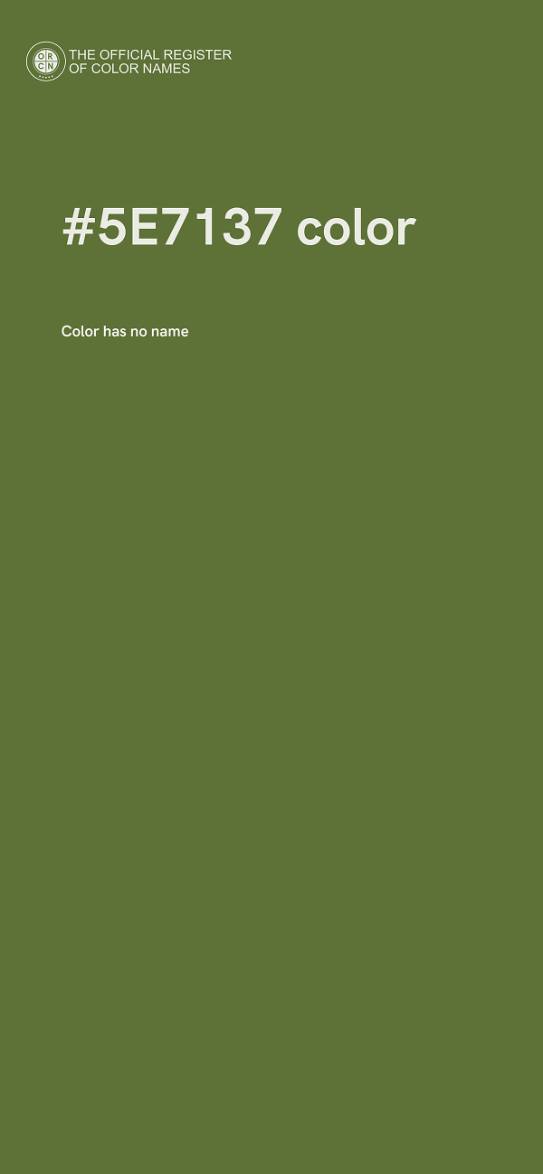 #5E7137 color image