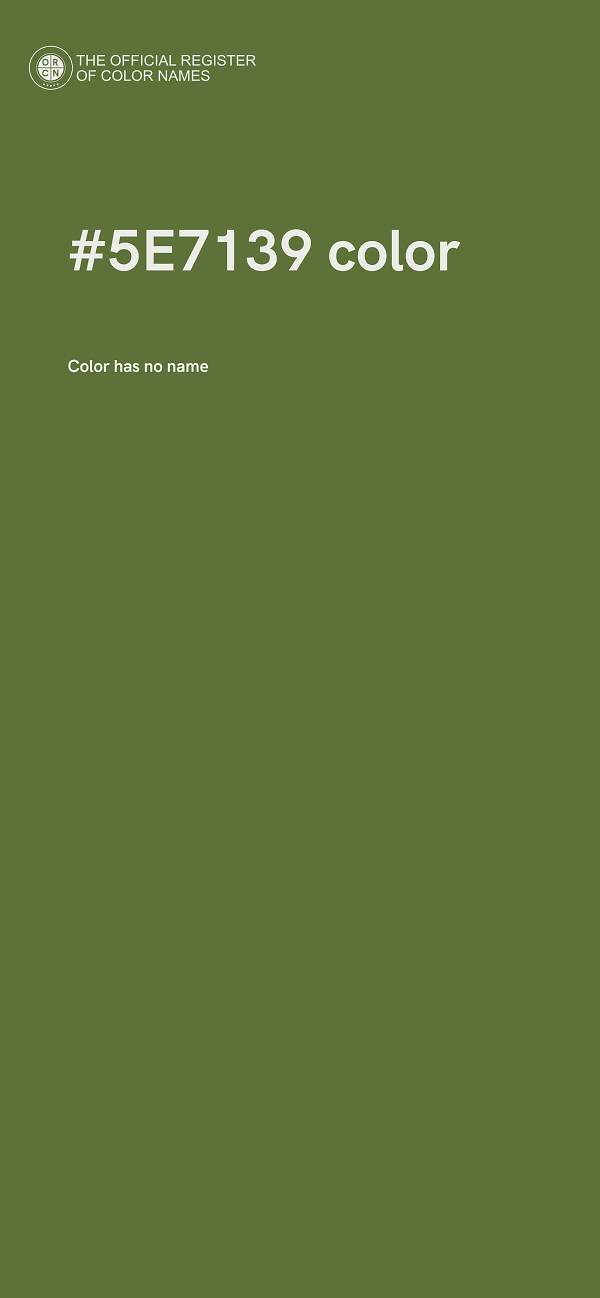#5E7139 color image