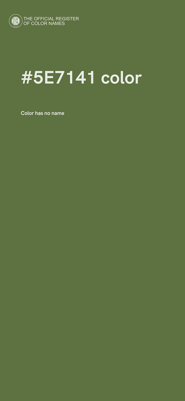 #5E7141 color image