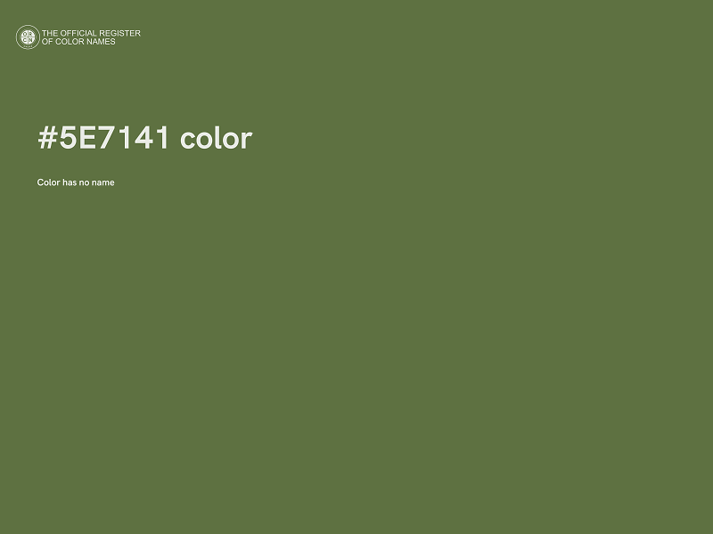 #5E7141 color image
