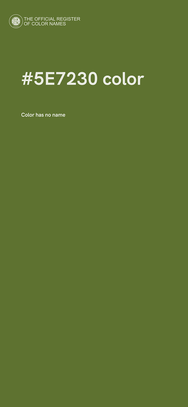 #5E7230 color image