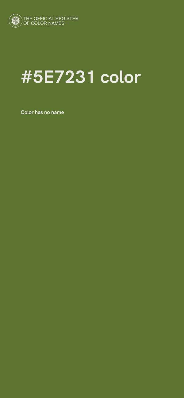 #5E7231 color image