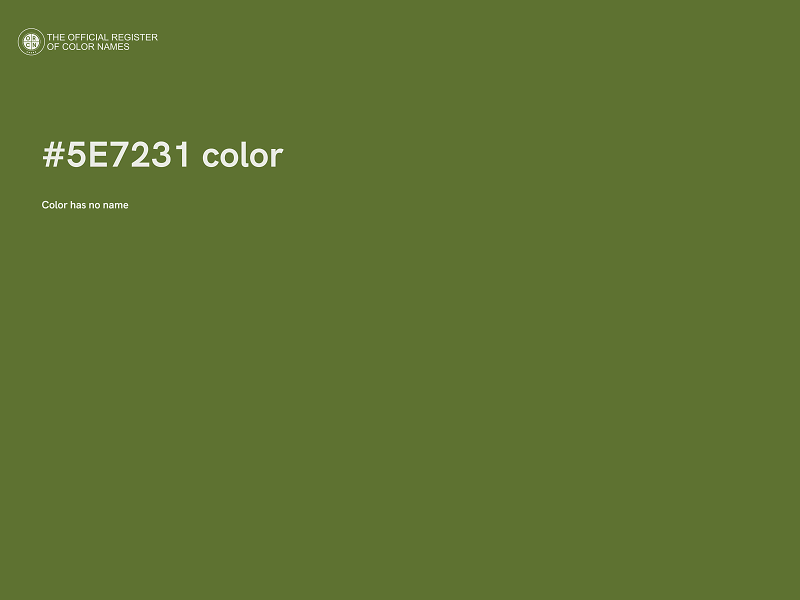 #5E7231 color image