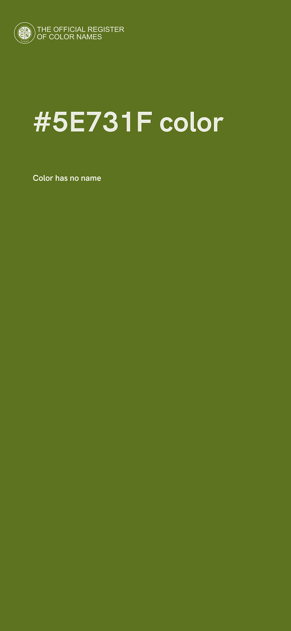 #5E731F color image
