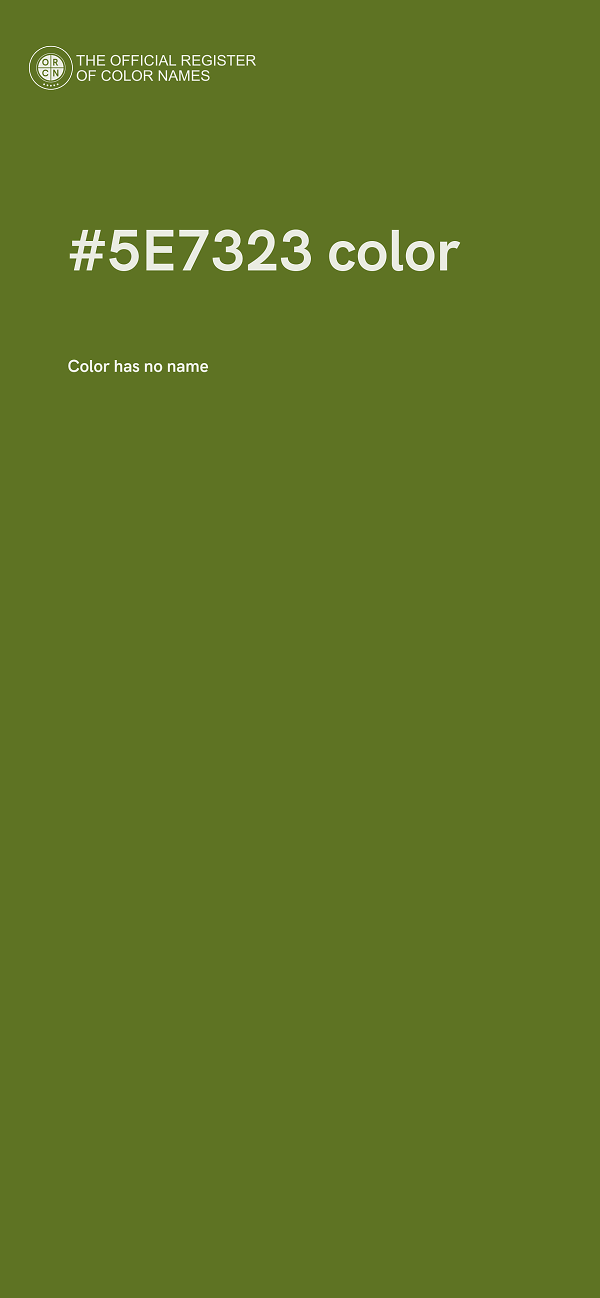 #5E7323 color image