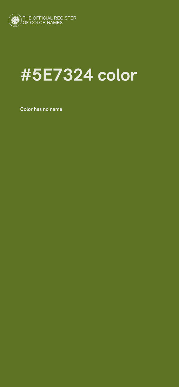 #5E7324 color image
