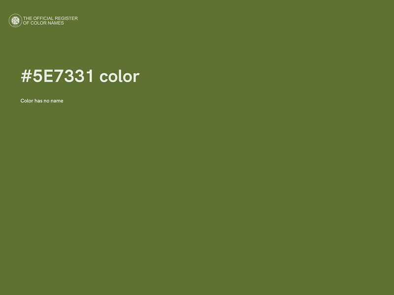 #5E7331 color image