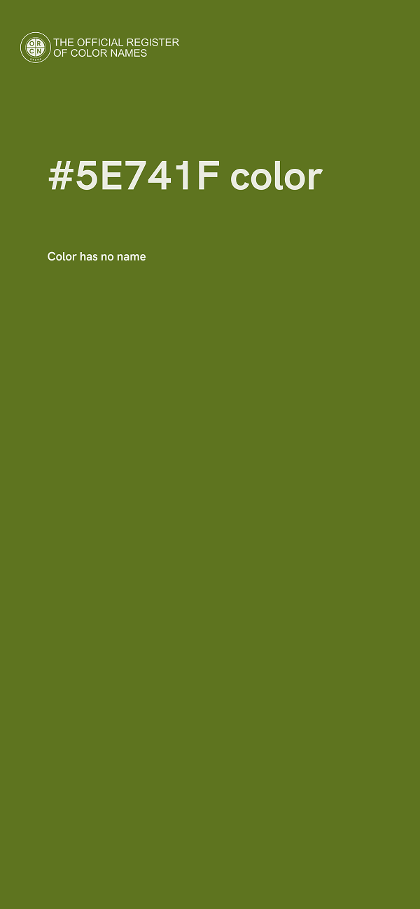 #5E741F color image
