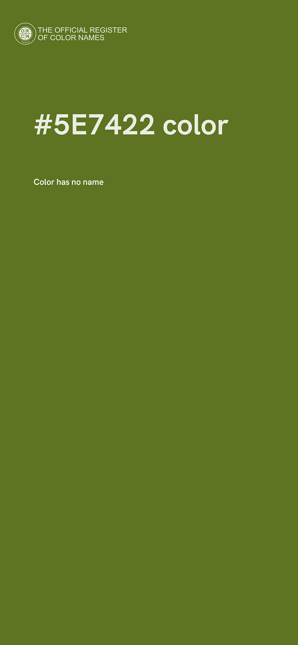 #5E7422 color image