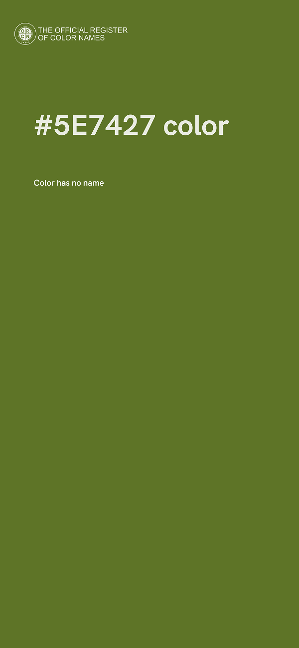 #5E7427 color image