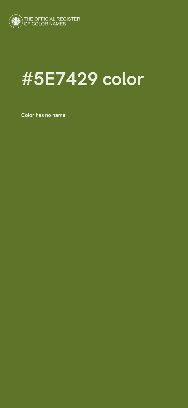 #5E7429 color image