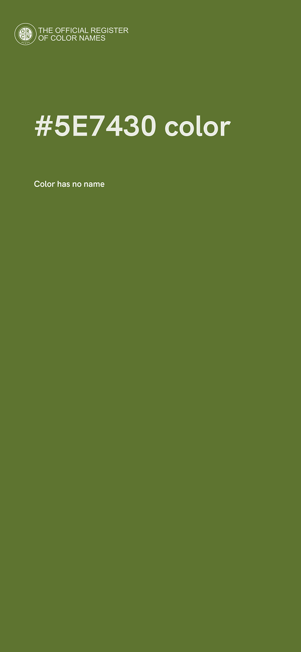#5E7430 color image