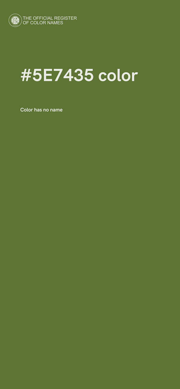 #5E7435 color image