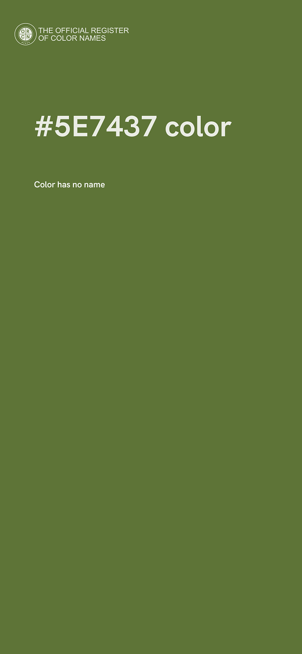 #5E7437 color image