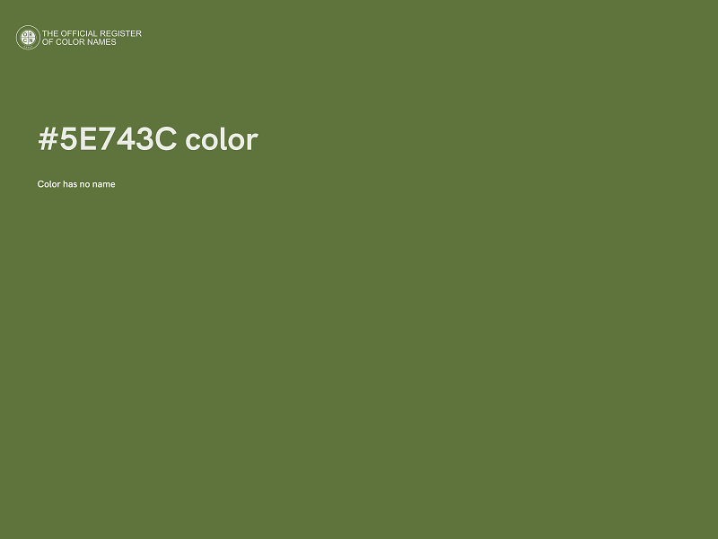 #5E743C color image