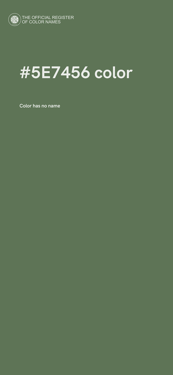 #5E7456 color image