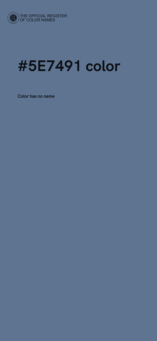 #5E7491 color image