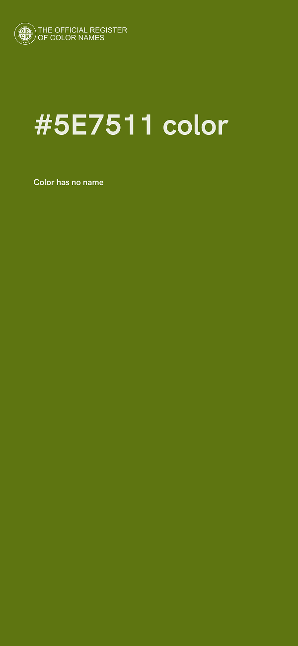 #5E7511 color image