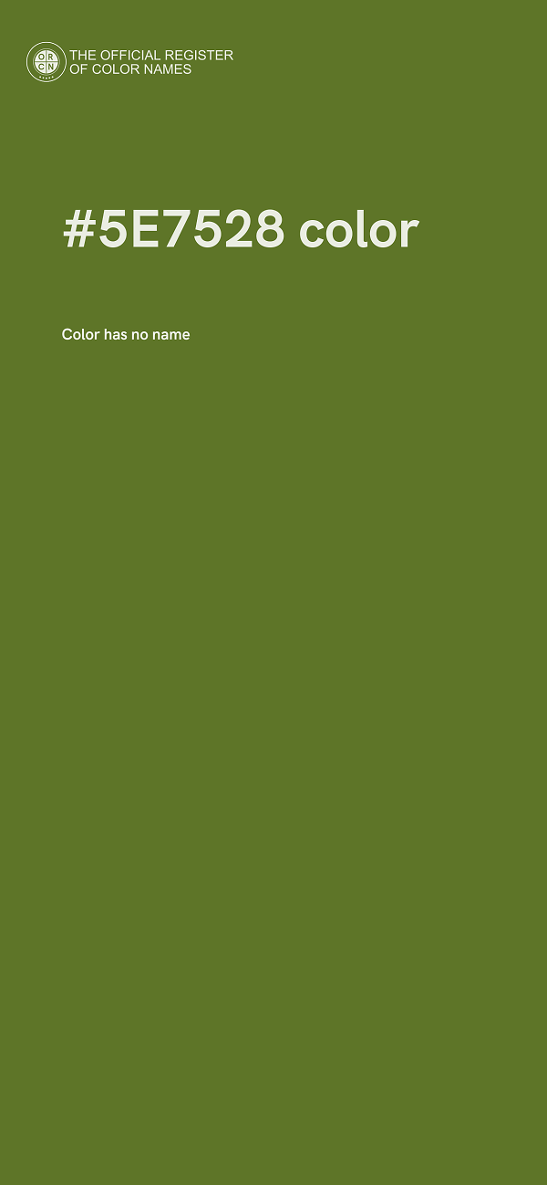 #5E7528 color image